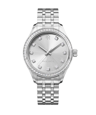 Paul Rich US Crystelle Silver Quartz Watch