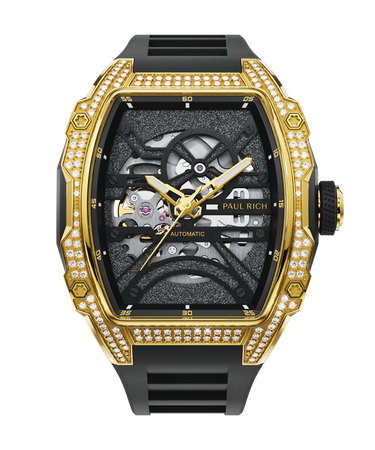 Paul Rich US Diamond Astro Skeleton Mason Gold Watch