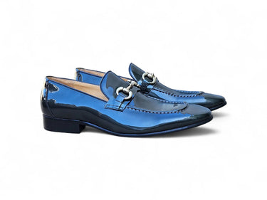 Carrucci Shoes Patent Leather Horse Bit Loafer in Charcoal