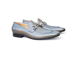 Carrucci Shoes Patent Leather Horse Bit Loafer in Vintage Gold