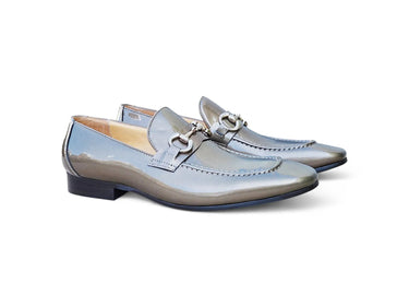 Carrucci Shoes Patent Leather Horse Bit Loafer in Vintage Gold