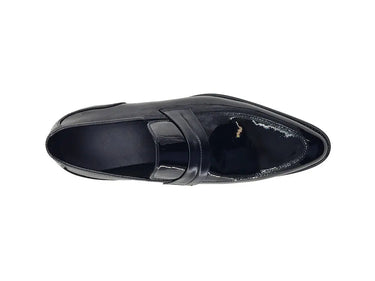 Carrucci Shoes Patent Leather Tuxedo Penny Loafer