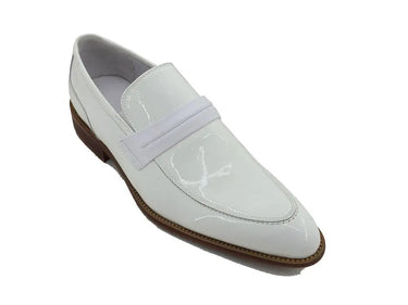 Carrucci Shoes Patent Leather Tuxedo Penny Loafer