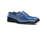 Carrucci Shoes Patina Finished Penny Loafer in Black