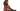 Paul Parkman Croco-Textured Calfskin Handmade Zipper Boots in Brown Burnished