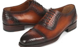 Paul Parkman Goodyear Welted Cap Toe Oxfords in Brown