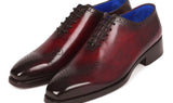Paul Parkman Goodyear Welted Punched Oxfords in Bordeaux