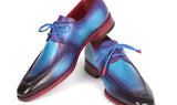 Paul Parkman Men's Apron Derby Shoes in Turquoise & Purple