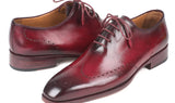 Paul Parkman Men's Burnished Wingtip Oxfords in Bordeaux
