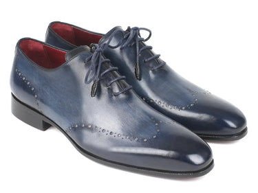 Paul Parkman Men's Burnished Wingtip Oxfords in Navy