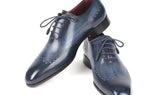 Paul Parkman Men's Burnished Wingtip Oxfords in Navy