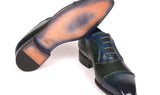 Paul Parkman Men's Cap-Toe Oxfords in Blue & Green