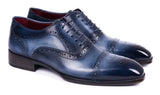 Paul Parkman Men's Cap Toe Oxfords in Blue & Navy