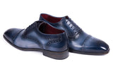 Paul Parkman Men's Cap Toe Oxfords in Blue & Navy