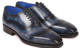 Paul Parkman Men's Goodyear Welted Oxford Shoes in Navy