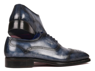 Paul Parkman Men's Goodyear Welted Oxford Shoes in Navy