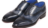 Paul Parkman Men's Goodyear Welted Oxford Shoes in Navy