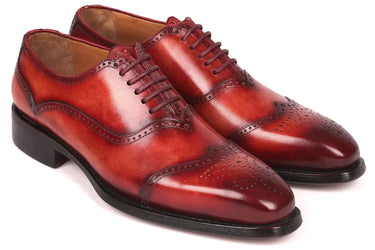Paul Parkman Men's Goodyear Welted Oxford Shoes in Reddish Brown