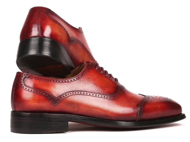 Paul Parkman Men's Goodyear Welted Oxford Shoes in Reddish Brown