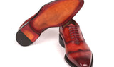 Paul Parkman Men's Goodyear Welted Oxford Shoes in Reddish Brown