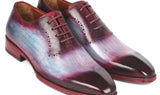 Paul Parkman Men's Leather Oxfords in Blue & Purple