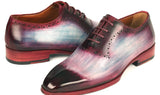 Paul Parkman Men's Leather Oxfords in Blue & Purple