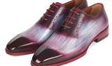 Paul Parkman Men's Leather Oxfords in Blue & Purple