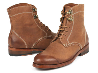 Paul Parkman Men's Nubuck Leather Boots in Brown