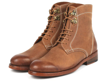 Paul Parkman Men's Nubuck Leather Boots in Brown