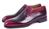 Paul Parkman Men's Side Lace Oxfords in Purple & Gray