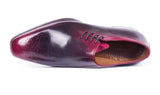 Paul Parkman Men's Side Lace Oxfords in Purple & Gray