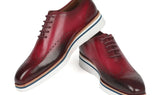 Paul Parkman Men's Smart Casual Wingtip Oxfords in Bordeaux
