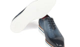 Paul Parkman Men's Smart Casual Wingtip Oxfords in Navy