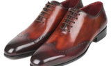 Paul Parkman Men's Wingtip Oxfords in Brown & Bordeaux