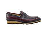 Carrucci Shoes Penny Loafer with Lightweight Sole in Burgundy