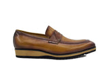 Carrucci Shoes Penny Loafer with Lightweight Sole in Cognac