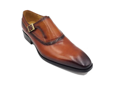 Carrucci Shoes Plain Toe Single Monk Loafer