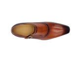 Carrucci Shoes Plain Toe Single Monk Loafer