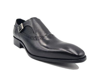 Carrucci Shoes Plain Toe Single Monk Loafer