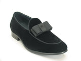 Carrucci Shoes Premium Velvet Prom Loafer in Black