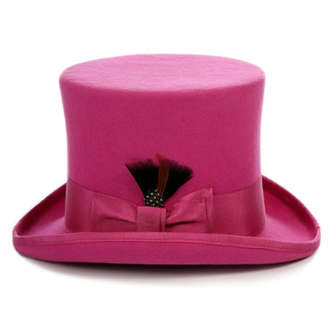 Ferrecci Premium Top Hat in Fuchsia Wool Victorian Elegance in #color_