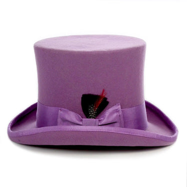 Ferrecci Premium Top Hat in Purple Wool Victorian Elegance in #color_