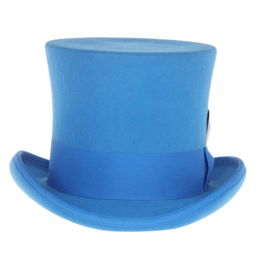 Ferrecci Premium Top Hat in Royal Blue Wool Victorian Elegance in #color_