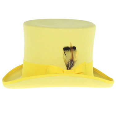 Ferrecci Premium Top Hat in Yellow Wool Victorian Elegance in #color_