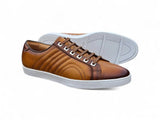 Primo Hand Burnished Leather Sneakers