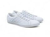 Primo Hand Burnished Leather Sneakers in White