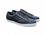 Primo Hand Burnished Leather Sneakers in Black