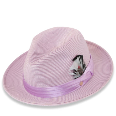 Ferrecci Tapa in Purple Crushable Straw Fedora