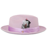 Ferrecci Tapa in Purple Crushable Straw Fedora