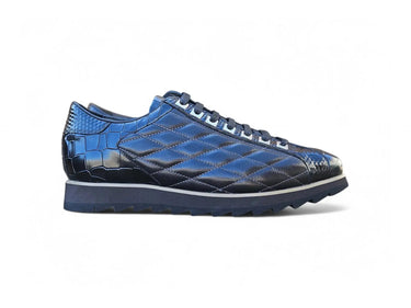 Quilted Leather Sneaker in Black